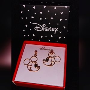 Disney Mickey Mouse earrings in gold color.